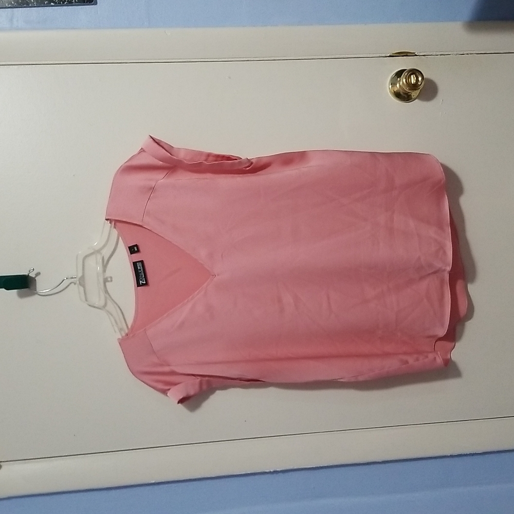 7th Avenue Design Studio New York L Pink Sleeveless Blouse